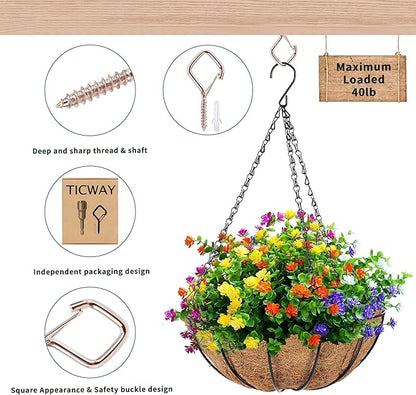 110 PCS Q-Hanger Hooks for String Lights, Ceiling Hangers for Plants & Wind Chimes, Christmas Decorations Outdoor Hooks Rose Gold