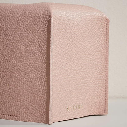 OLETHA Square Tissue Box Cover - Coquette Desk Decor for Room, Home & Office - Tissues Cube Boxes Holder - Pink