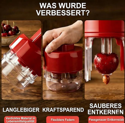 7-in-1 Cherry Pitter Tool - Portable Push-Down Cherries Seed Remover, No Handle Design for Kitchen, Picnics