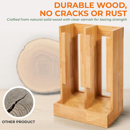 HOMESTEAD Wooden Can Organizer for Pantry, Solid Wood Canned Food Rack, Holds Standard 14.2 oz Cans, Space-Saving Kitchen Storage for Cabinets & Countertops, Natural