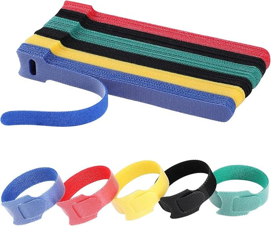 MVYC 120PCS 6 Inch Cable Ties Reusable Multi-Purpose Wire Ties Cord Organizer Adjustable Cable Management 5 Colors