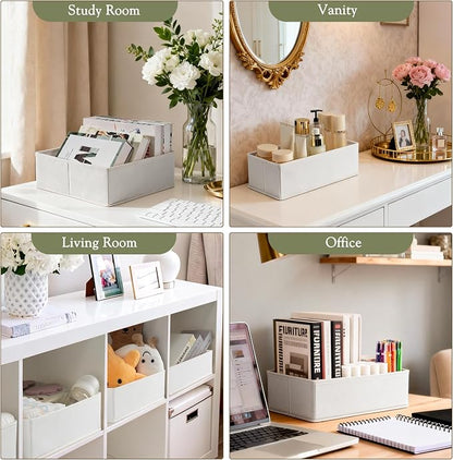 Criusia Drawer Organizers 18-Piece Set, Dresser Organizer for Baby Clothes, Foldable Closet Storage & Drawer Dividers for Underwear, Socks, Nursery, White
