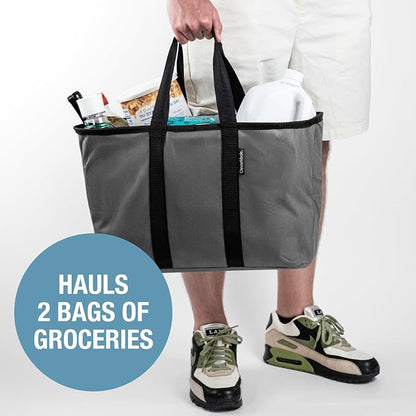 CleverMade EcoBasket Collapsible Tote Basket – Reusable Grocery Tote