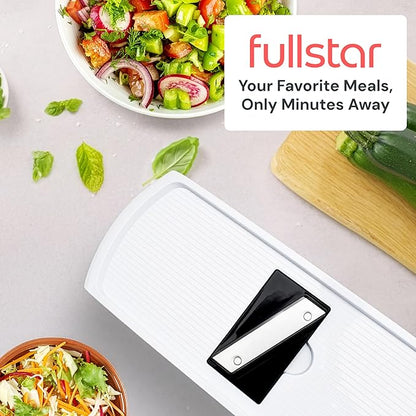 Fullstar The Original Pro Chopper - Vegetable Chopper and Slicer, Food Chopper with Container, Fruit Slicer, Kitchen Gadgets & Gifts, Home Essentials (6 in 1, White)