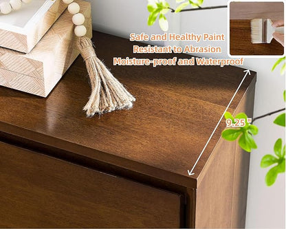 LKTART Mid Century Modern Sideboard Buffet Cabinet, Narrow Credenza Storage Cabinet,Media Console Coffee Bar Table for Living Room,Entryway,Kitchen,Walnut