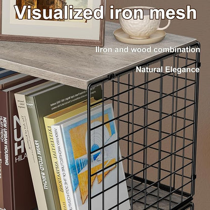 Dmevkic 2 Cube Small Bookcase,Bookshelf for Small Spaces Book Shelf,12.2 x 12.2 x 12.2, DIY Variable Stackable Cube Storage for Living Room,Office,Bedroom