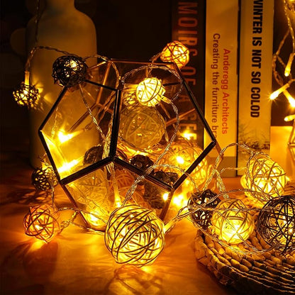 Patelai 36 Pcs Wicker Rattan Balls Decorative Balls for Vase Centerpiece Bowls Orbs Filler for Home Decor,4 Sizes