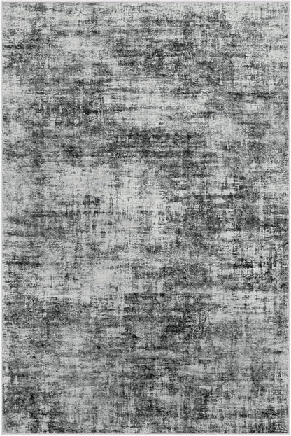 6x9 Area Rugs Washable Rug: Large Modern Abstract Living Room Rug Soft Anti-Skid Thin Carpet Indoor Floor Non-Shedding Carpets for Bedroom Dining Room Farmhouse Nursery Home Office Black