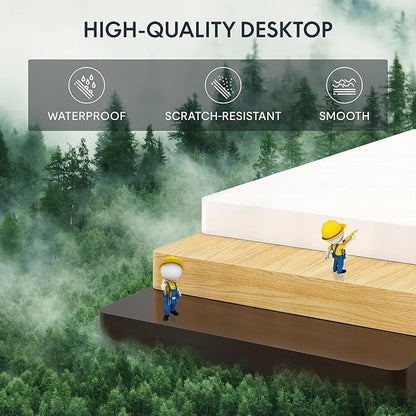 FLEXISPOT 40x24 Inch Electric Height Adjustable Standing Desk for Home & Office, Splice Board Desk for Computer Workstation, Study, or Creative Setup, Maple