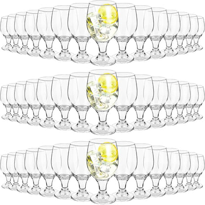 Patelai Set of 48 Clear Glasses 13.5 oz Water Goblet Glass Stemmed Water Glasses for Juice Wine Beer Tea Milk Cold Beverages Drinks Dishwasher Safe