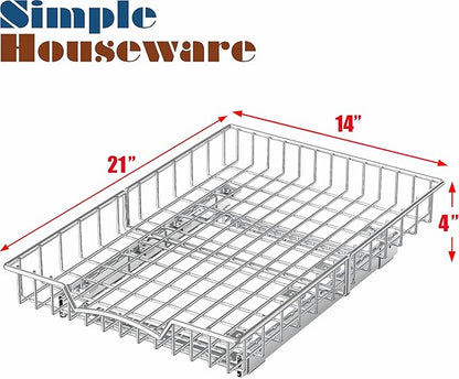 Simple Houseware Under Cabinet Pull Out Sliding Shelf Drawer Organizer, 21" D x 14" W