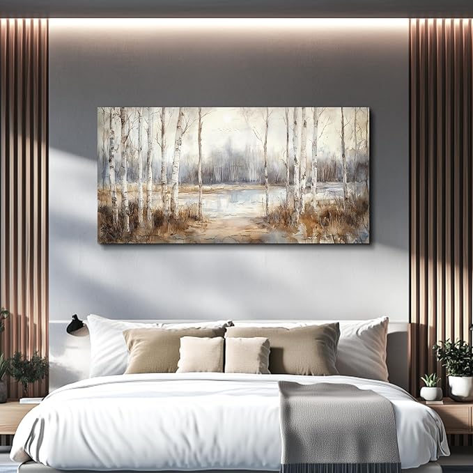 QIYILEXWART Large Wall Art For Living Room Canvas Wall Decor For Bedroom Field Scenery Watercolour Wall Painting Office Decorations Stretched And Framed Wall Pictures Artwork Ready To Hang Home Decor