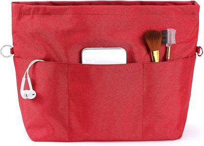 VANCORE Purse Bag Organizer Insert with 13 Pockets, Handbag and Tote Bag Inside Shaper with Zipper