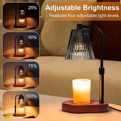Candle Warmer Lamp with Timer Dimmer, Birthday Gifts for Women Mom, Height Adjustable for Jar Candles, House Warming Gifts & Office Dorm Vintage Room Home Decor, Wax Warmer Lamp