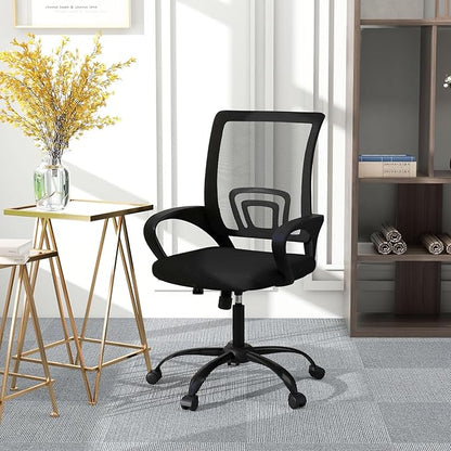 Bonzy Home Ergonomic Conference Room Chairs Set of 10, Rolling Office Chairs with Wheels, Mesh Computer Desk Chair with 360°Swivel, Height Adjustable, 10 Pack