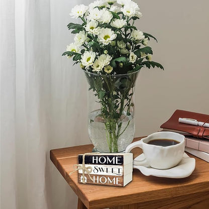 Mini Decorative Books For Home Decor, Small Wood Book Stack For Table Decor, Home Decor Book For Living Room Mantel, Farmhouse Stacked Books Decorative（L34）