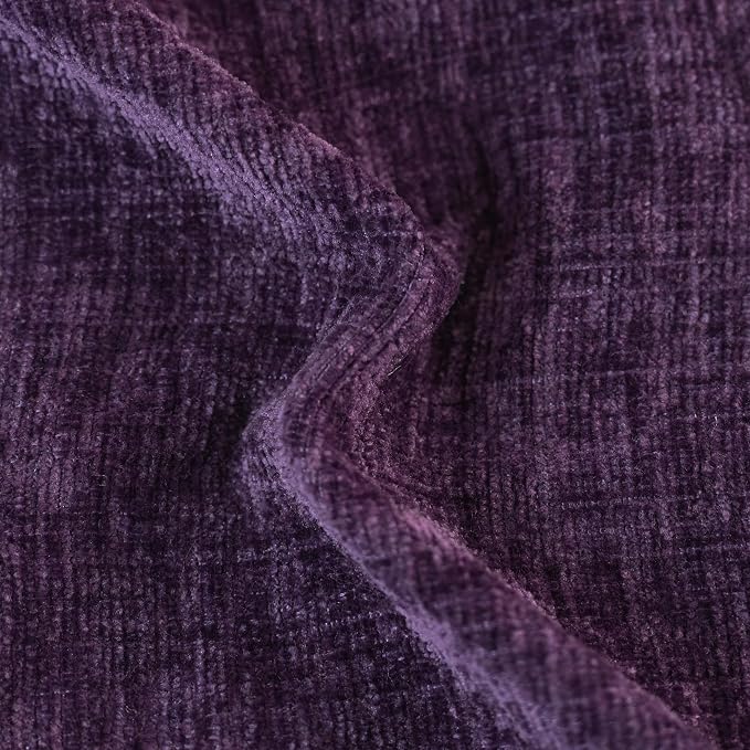 CaliTime Throw Pillow Covers Decorative 26 X 26 Inches Pack of 2 Cozy Chenille Cushion Cases for Couch Sofa Bed Living Room Home Plum Purple