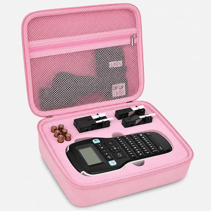 Case Compatible with DYMO Label Maker LabelManager 160/280 Portable Label Maker, Label Printer Storage Organizer for AC Adapter, Tape Cartirdges and More Accessories(Box Only) (Pink)