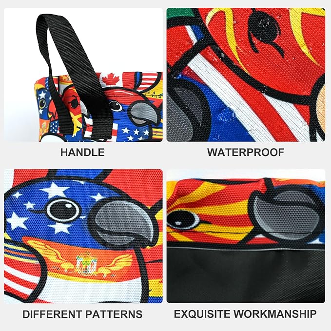 Parrot Laundry Basket Waterproof Laundry Hamper Foldable Laundry Bag with Handles for Bedroom, Bathroom, Office, Clothes Storage