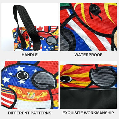 Parrot Laundry Basket Waterproof Laundry Hamper Foldable Laundry Bag with Handles for Bedroom, Bathroom, Office, Clothes Storage