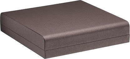 Luxury Weave Texture Large Necklace Box - Chain & Long Necklace Jewelry Gift Box for Men & Women - Necklace Case with Soft Suede Interior and Matching 2-Piece Outer Box