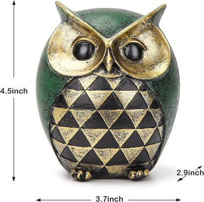 Leekung Owl Statue for Home Decor Accents,Owl Decor for Modern Bathroom Bookshelf Bedroom Mantle Living Room Home Office TV Stand Shelf Boho Decorations,Retro Decor Small Bird Items Gift for Women