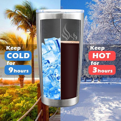 20oz Tumbler Bulk Stainless Steel Tumblers with Lid Vacuum Insulated Double Wall Travel Coffee Mug Powder Coated Tumbler Cup for Hot and Cold Drinks(Stainless Steel, 6 pack)