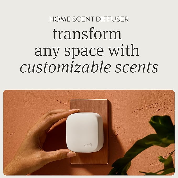 Drift Home Scent Diffuser Starter Kit in Macadamia Swirl - Adjustable and Long Lasting Diffuser Aroma - Clean Ingredients, Pet Safe