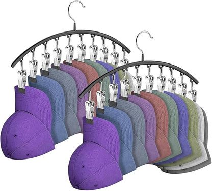 Legging Organizer for Closet,Leggings Hangers for Closet 2 Pack Pants Hangers w/10 Clips, Space Saving Hangers Closet Organizers and Storage for Pants Skirts Scarf Legging