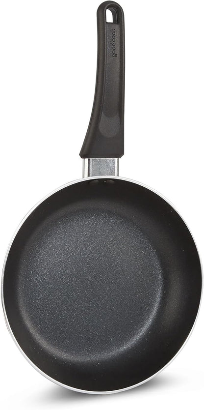 GoodCook Nonstick Aluminum Frying Pan Set, 8" and 10" Skillets, Black, Even Heating, Stay-Cool Ergonomic Handle, PFOA-Free Nonstick Coating, Ideal for Sautéing, Searing, and Frying