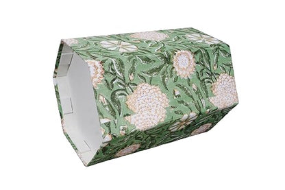 Generic 3.3 Gallon Cotton Hand Block Printed Paper Waste Basket |Small Decorative Trash Can for Housewarming Gifts in Living Room, Bedroom, Bathroom | Eco-Friendly, Plastic-Free (1, GREEN GE.)