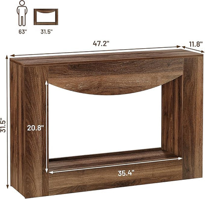 Console Table, 47 Inches Wooden Rectangular Sofa Table Behind The Couch, Entryway Table Behind Couch, Wooden Accent Entryway Table for Living Room, Hallway