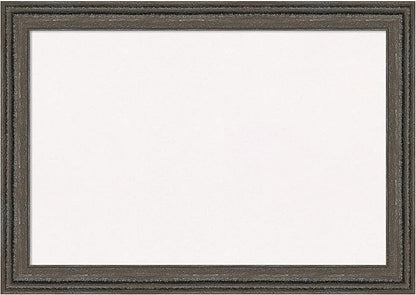 Amanti Art White Cork Board for Wall, 19x27 Vision Board with Brown Wood Frame, Medium Corkboard Office Decor for Home Organization, Rustic Farmhouse Corkboard Pinboard to display items for home