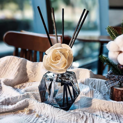 Brakula Reed Diffuser Set, 6.09 fl oz (180 ml)-Lavender Vanilla with 8 Reed Sticks, Home Fragrance Reed Diffuser for Bathroom Shelf Decor
