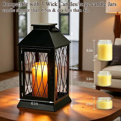 Black Candle Warmer Lamp with Timer Dimmable,Compatible with 3 Wick Candles/Large Candel Jar,Vintage Lamps Candle Warming Lamp,Fully Enclosed Designed/Hanging Up-Electric