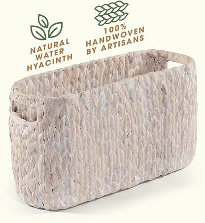 Toilet Paper Storage Basket, Toilet Paper Holder with Storage for Up to 8 Rolls, Rattan Bathroom Accessories
