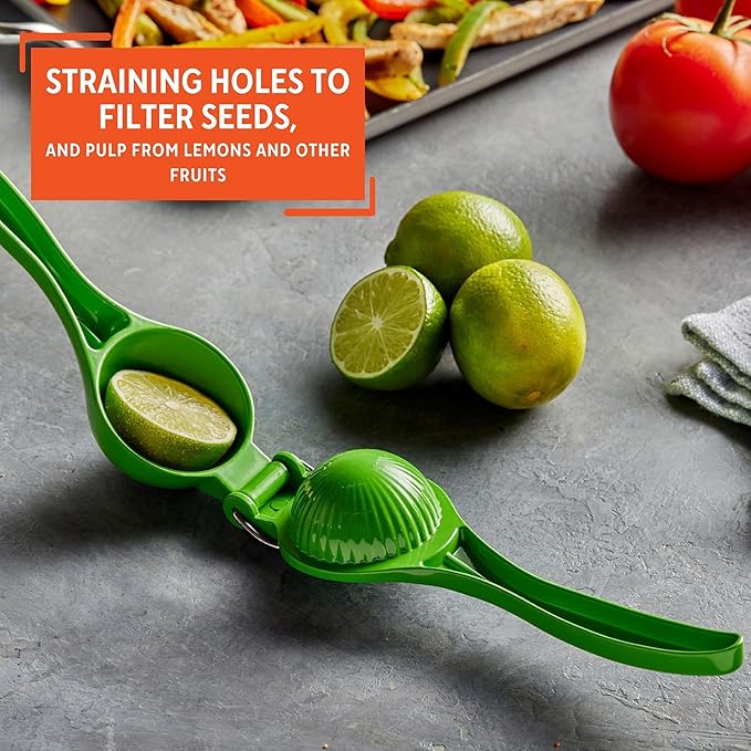 IMUSA Lemon or Lime Manual Squeezer, Citrus Juicer for Max Extraction, Green