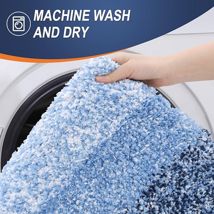 OLANLY Large Bathroom Rugs Mat 44x32, Extra Soft Absorbent Microfiber Bath Rugs, Rubber Backing, Quick Dry, Machine Washable Bath Mats for Bathroom Floor, Tub and Shower, Home Decor Accessories, Navy