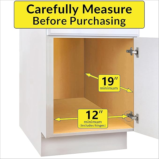 LYNK PROFESSIONAL® Pull Out Cabinet Organizer, 11" x 18" Slide Out Cabinet Organizer Pull Out Drawer – Pull Out Shelves for Kitchen Cabinets – Under Sink Organizers - Lifetime Ltd. Warranty, Chrome