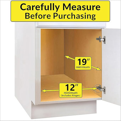 LYNK PROFESSIONAL® Pull Out Cabinet Organizer, 11" x 18" Slide Out Cabinet Organizer Pull Out Drawer – Pull Out Shelves for Kitchen Cabinets – Under Sink Organizers - Lifetime Ltd. Warranty, Chrome