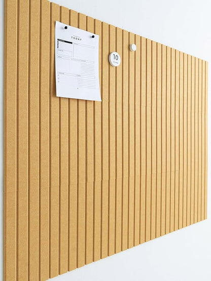 Large Bulletin Board 48"x36" - Office Wall Organizer to Replace your Old Cork Boards for Walls for Office Decor -12-pack Felt Wall Panels to Use in Home Office Decor, Classroom Decor (Mustard)