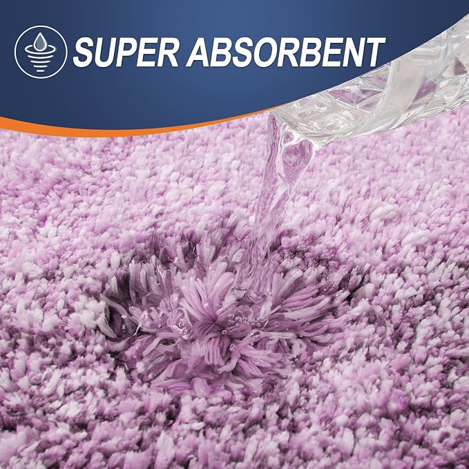 OLANLY Bathroom Runner Rugs Mat 59x17, Extra Soft Absorbent Microfiber Bath Rugs, Rubber Backing, Quick Dry, Long Bath Mats for Bathroom, Tub and Shower, Home Decor Accessories, Pinkish-Purple