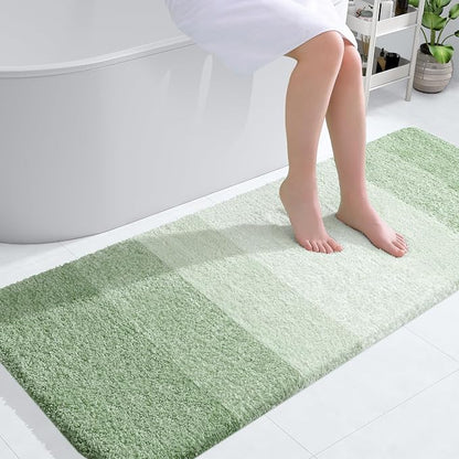 OLANLY Large Bathroom Rugs Mat 54x24, Extra Soft Absorbent Microfiber Bath Rugs, Rubber Backing, Quick Dry, Washable Bath Mats for Bathroom Floor, Tub and Shower, Home Decor Accessories, Sage Green