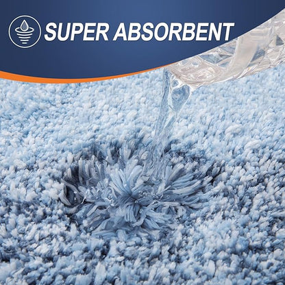 OLANLY Small Bathroom Rugs Mat 24x16, Extra Soft Absorbent Microfiber Bath Rugs, Rubber Backing, Quick Dry, Machine Washable Bath Mats for Bathroom Floor, Tub and Shower, Home Decor Accessories, Blue