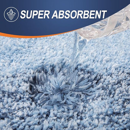 OLANLY Large Bathroom Rugs Mat 40x32, Extra Soft Absorbent Microfiber Bath Rugs, Rubber Backing, Quick Dry, Machine Washable Bath Mats for Bathroom Floor, Tub and Shower, Home Decor Accessories, Blue