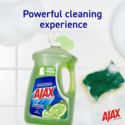 Ajax Dish Soap, Liquid, Vinegar and Lime | 90 oz Bottle | Pack of 2 | Ultra Formula
