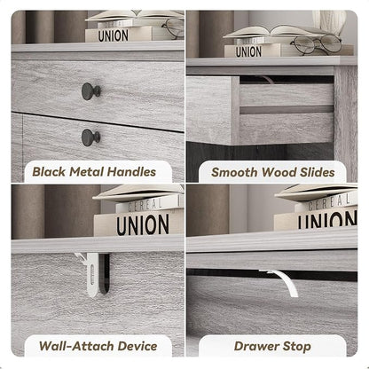 FTZxHKLX Shoe Storage Cabinet with 2 Flip Drawers, Narrow Freestanding Hidden Shoe Rack Cabinet, Pet-Proof Shoe Organizer for Closet, Entryway, Hallway, Wash Grey