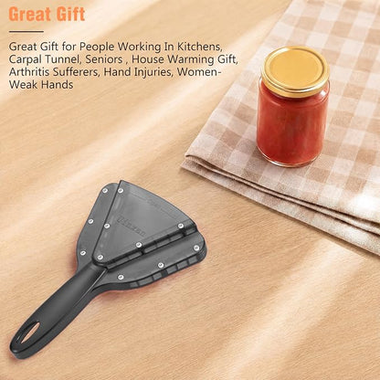 Uinxan Jar Opener for Weak Hands & Seniors with Arthritis - Handheld Manual | Effortlessly Opens Stubborn Screw Lids & Bottle Caps. 304 Stainless Steel. Durable. Patented Kitchen Gadget (Purple)