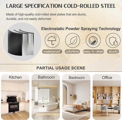 GAIOUS 71" Tall Metal Storage Cabinet with 2 Doors and 4 Adjustable Shelves, Kitchen Pantry Cabinet White Freestanding Cupboard, 5 Tier Multifunctional Steel Storage for Office, Kitchen, Dining Room