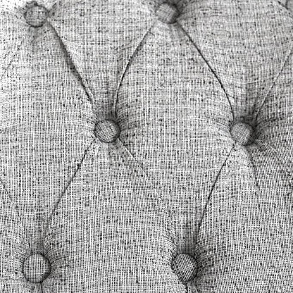 Spatial Order Home Decor | Upholstered Button Tufted Storage Ottoman | Hinged Lid Ottoman with Storage for Living Room & Bedroom | Decorative Home Furniture (Pewter Gray)